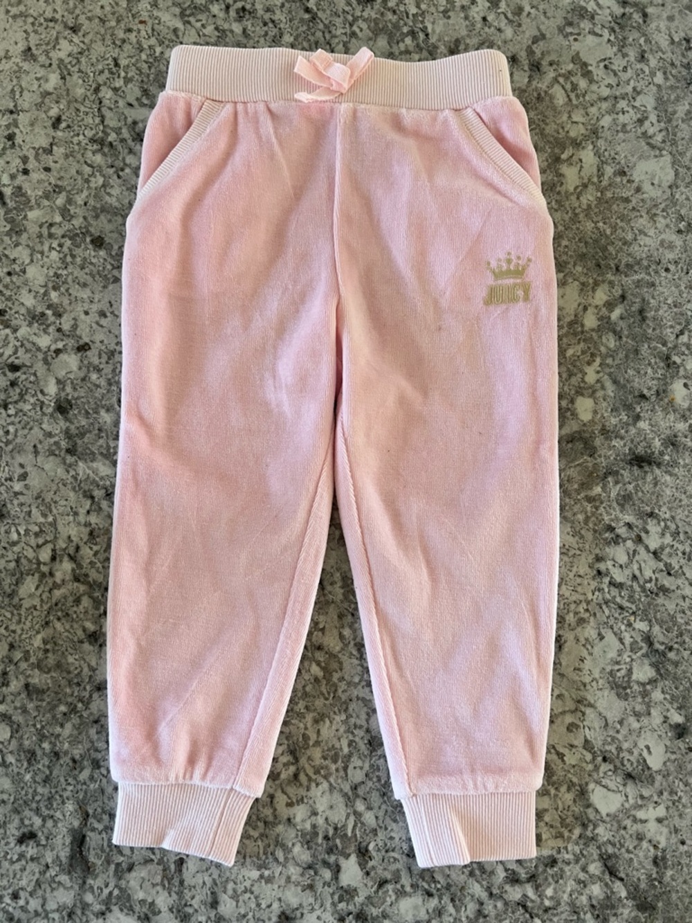 Juicy Couture Pink Velour Jogger Pants 2T